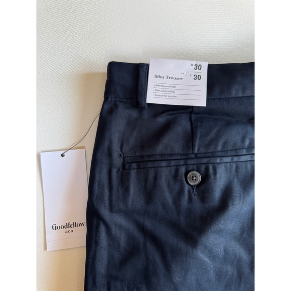 Goodfellow & Co. Slim Trousers Chino Pants Navy Blue Comfort‎ Fit W30 L30 - Picture 4 of 9
